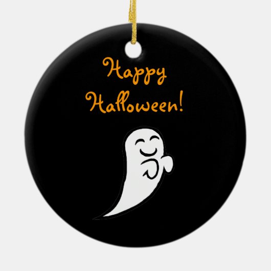 Halloween Black Labrador Cartoon 2 Keramisch Ornament (Achterkant)