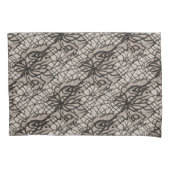 Halloween Black Lace Spider Web Naadloos Kussensloop (Voorkant)