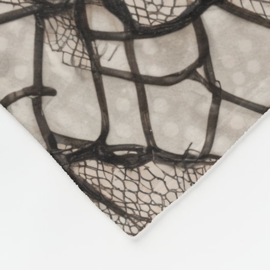 Halloween Black Lace Spider Webdeken – Naadloos Fleece Deken (Hoek)