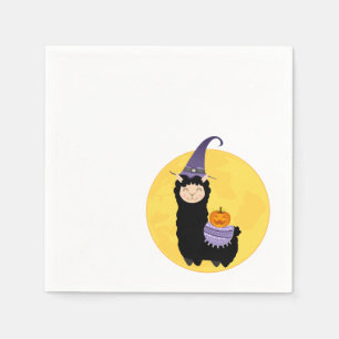 Halloween Black Llama Party Servet