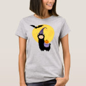 Halloween Black Llama T-shirt (Voorkant)
