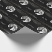 Halloween Black Night Flying Witch Full Moon Scary Cadeaupapier (Hoek)