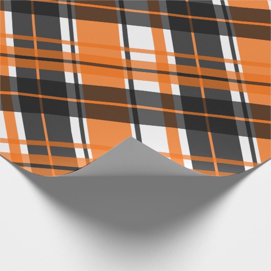 Halloween Black Oranje en White Pset Cadeaupapier (Hoek)