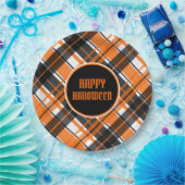 Halloween Black Oranje en White Pset Papieren Bordje (Feest)