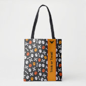 Halloween Black, Oranje en White Symbolen Tote Bag (Voorkant)