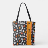 Halloween Black, Oranje en White Symbolen Tote Bag (Achterkant)