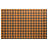 Halloween Black Oranje Gingham Check Pattern Stof (Yard (91,4 cm))