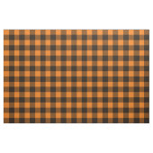 Halloween Black Oranje Gingham Check Pattern Stof (Fat Quarter)