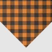 Halloween Black Oranje Gingham Check Pattern Tissuepapier (Detail)