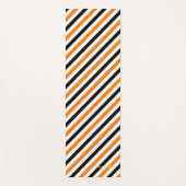 Halloween Black Oranje White Stripes Gold Monogram Yogamat (Voorkant)