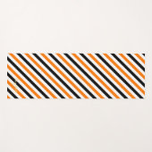 Halloween Black Oranje White Stripes Gold Monogram Yogamat (Voorkant (horizontaal))