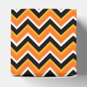 Halloween Black Oranje White Zigzags Bedankdoosjes (Bovenkant)