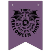 Halloween Black & Paarse Garland - griezelig Vlaggetjes (Tweede vlag)