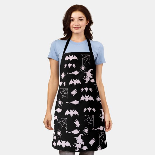 Halloween Black Pink Pattern Schort (Gedragen)