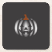Halloween black pumpkin  kartonnen onderzetters (Voorkant)