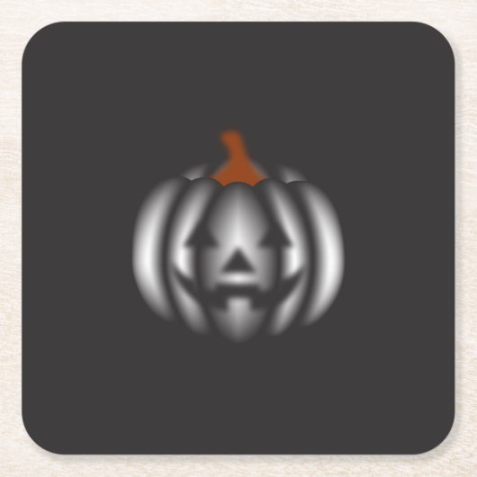 Halloween black pumpkin  kartonnen onderzetters (Voorkant)