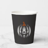 Halloween black pumpkin  papieren bekers (Achterkant)