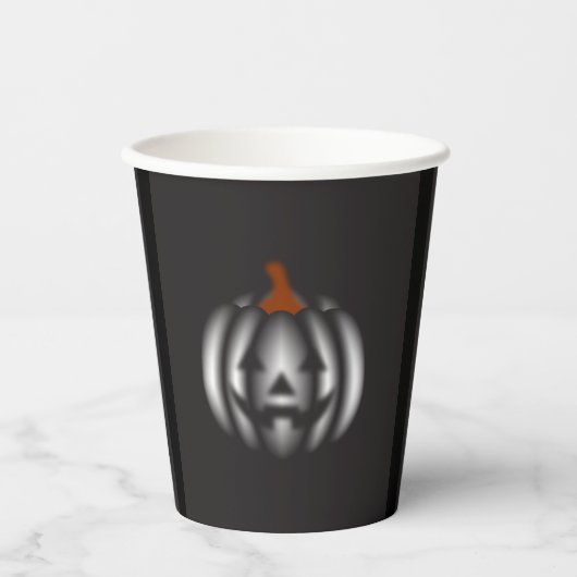 Halloween black pumpkin  papieren bekers (Voorkant)
