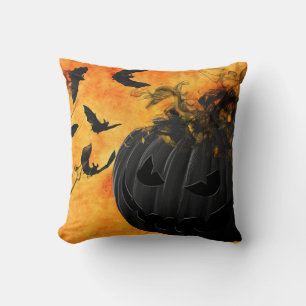 Halloween Black Pumpkin Pillow Kussen