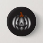 Halloween black pumpkin  ronde button 5,7 cm (Voorkant)