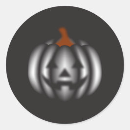 Halloween black pumpkin  ronde sticker