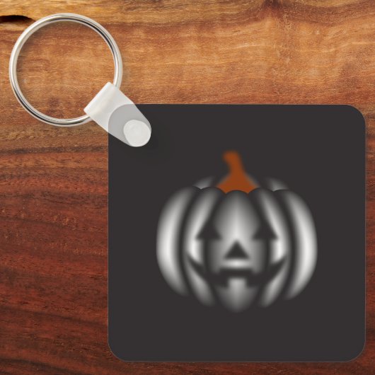 Halloween black pumpkin  sleutelhanger (Voorkant)