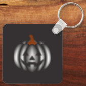 Halloween black pumpkin  sleutelhanger (Achterkant)