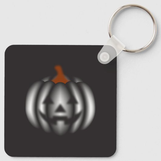 Halloween black pumpkin  sleutelhanger (Achterkant)