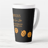Halloween Black Pumpkin Spice Sweet of Nice Latte Mok (Rechterhoek)