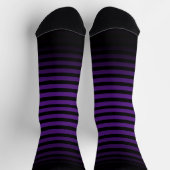 Halloween Black purple horizontal stripes ombre Sokken (Top)