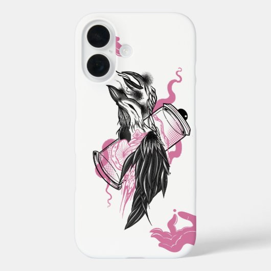 Halloween Black Raven Gothic Apple iPhone 16 Hoesj Case-Mate iPhone Case (Achterkant)