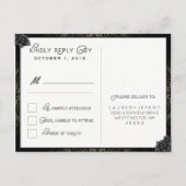 Halloween Black & Red Gothic Reply Briefkaart (Achterkant)