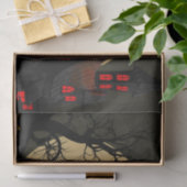 Halloween Black Red Haunted House Bat Full Moon Tissuepapier (Geschenk)