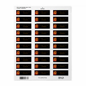 Halloween Black Return Address Labels (Full Sheet)