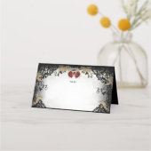 Halloween Black Roos Elegant Blank Plaatskaartje (Voorkant)
