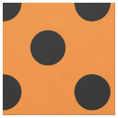 Halloween Black Sinaasappel Polka Dot Stof (Close Up)