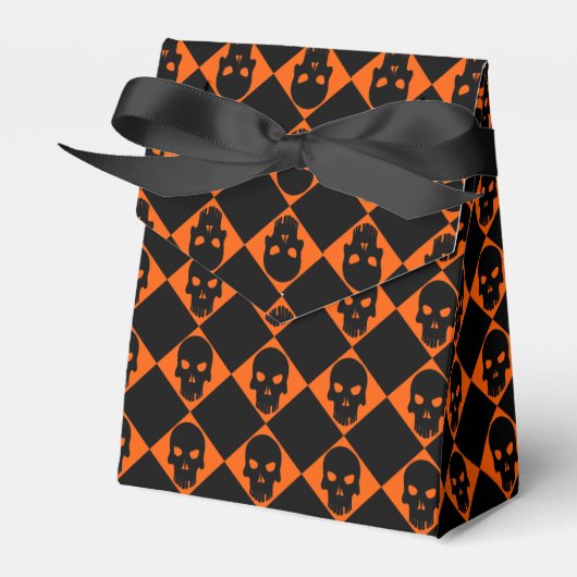 Halloween Black Skull Favor Bedankdoosjes (Voorkant Zijde)
