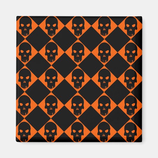 Halloween Black Skull Magnet (Voorkant)