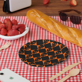 Halloween Black Skull Paper-Bord Papieren Bordje