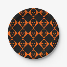 Halloween Black Skull Paper-Bord Papieren Bordje
