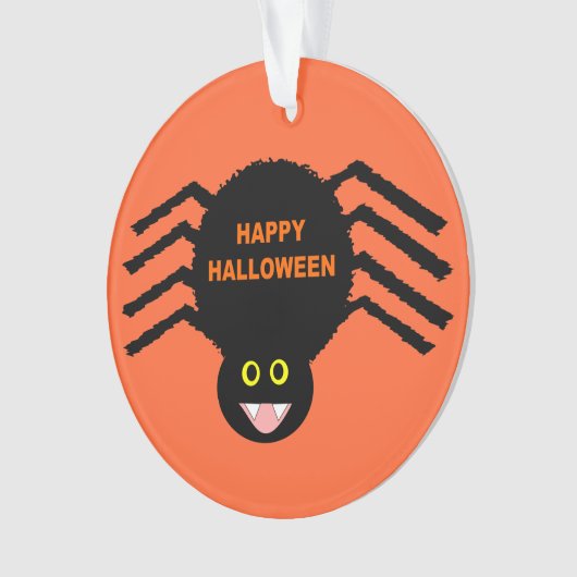 Halloween Black Spider Acrylversiering Ornament (voorkant)