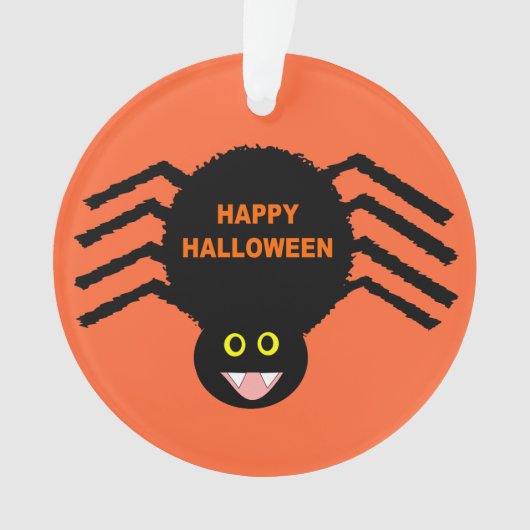 Halloween Black Spider Acrylversiering Ornament (voorkant)