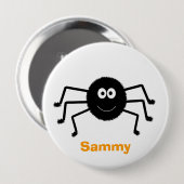 Halloween Black Spider Cute Button (Voorkant /achterkant)