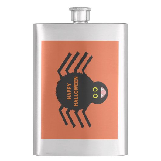 Halloween Black Spider Flask Flacon (Voorkant)