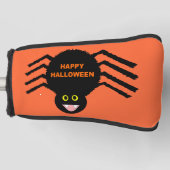 Halloween Black Spider Golf Putter Hoesje Golfheadcover (Voorkant)