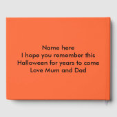 Halloween Black Spider Guestbook Gastenboek (Achterkant)