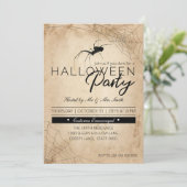 Halloween Black Spider Kaart (Staand voorkant)