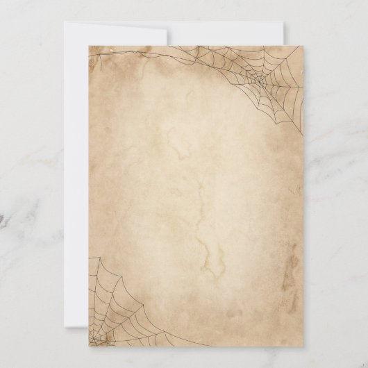 Halloween Black Spider Kaart (Achterkant)