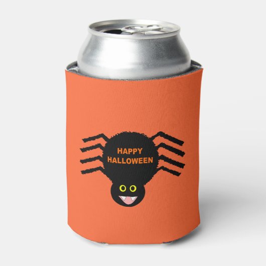 Halloween Black Spider Koelbox Blikjeskoeler (Blikje Voorkant)