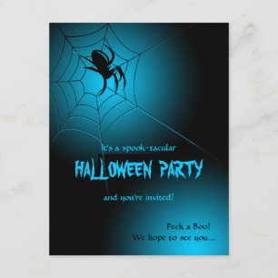 Halloween Black Spider op internet Kaart